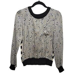 Mixed Media Silk Wool Sweater Top